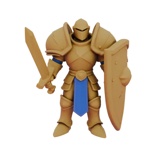 Fantasy Paladin Miniature STL