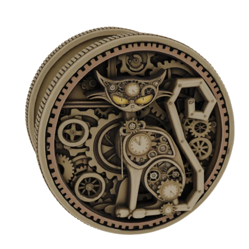 Steampunk Cat Clockwork Figurine
