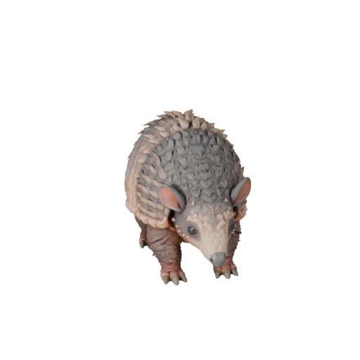 Cartoon Gürteltier 3D Modell - Stilisierte Asset für Animation | PBR