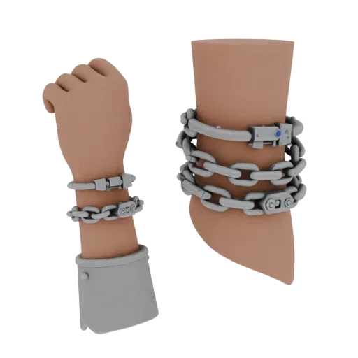 Chain Bracelet collectible detail 3D model, top-down studio render, showing bracelet silhouette and surface contrast.