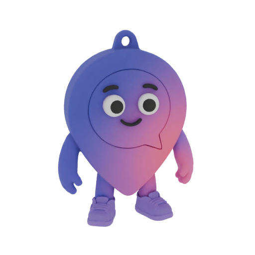 Chat Bubble Character 3D Model