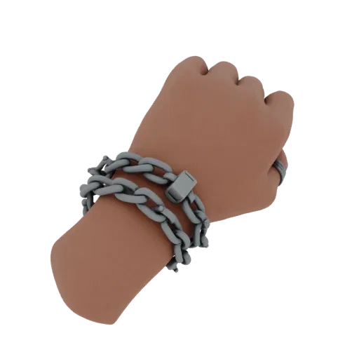 Chain Bangle scene ready 3D model, top-down studio render, showing bracelet silhouette and surface contrast.