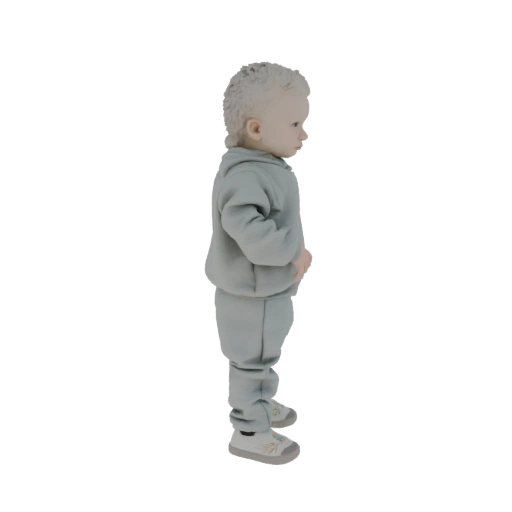 Toddler in Hoodie and Pants 3D Model