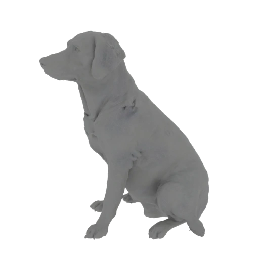 Sitting Labrador Dog 3D Model