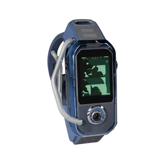 Luxury Clip Tracker Low Poly 3D model, game viewport three-quarter view, showing silicone, wearable fit.