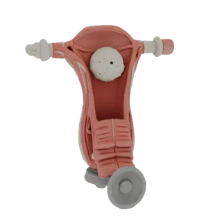 Modèle 3D anatomique des organes génitaux féminins avec fibrome, vue de face