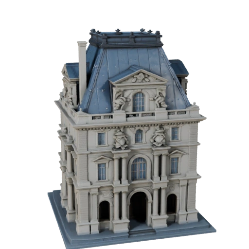 3D модель пирамиды Лувра для Blender - Рендер-ресурс