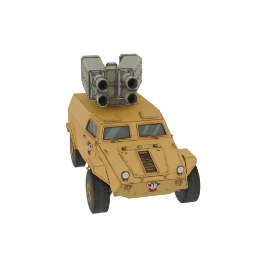 Armored Vehicle with Missile Launcher