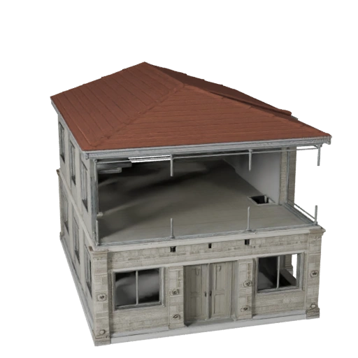 Modello 3D Kit Tetto Modulare per Blender - Asset di Rendering