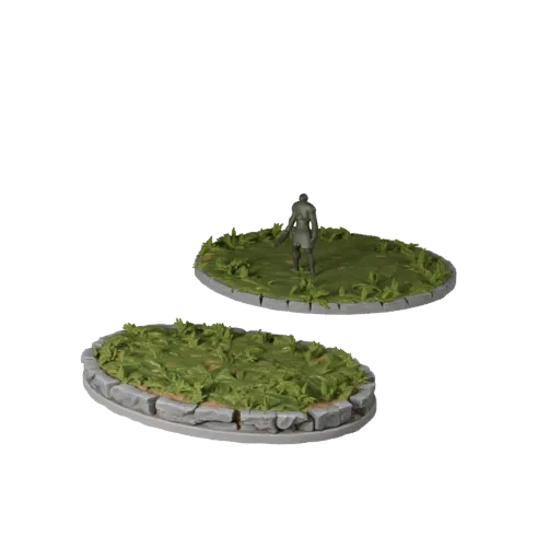 Forest Oval Base STL printable 3D model preview showing rim shape, three-quarter display angle