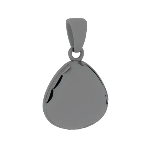 Symbolic Charm product viz 3D model, side view studio render, with clean topology and PBR shading on the pendant.