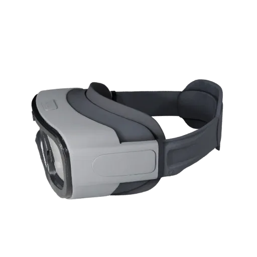 Outdoor Smart Glasses Product Viz 3D model, three-quarter studio product render, showing silicone, wearable fit.