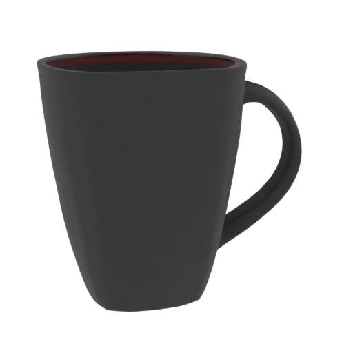 Matte Black Ceramic Mug with Red Interior