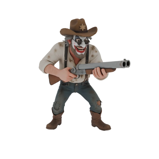 Clown Sheriff with Shotgun