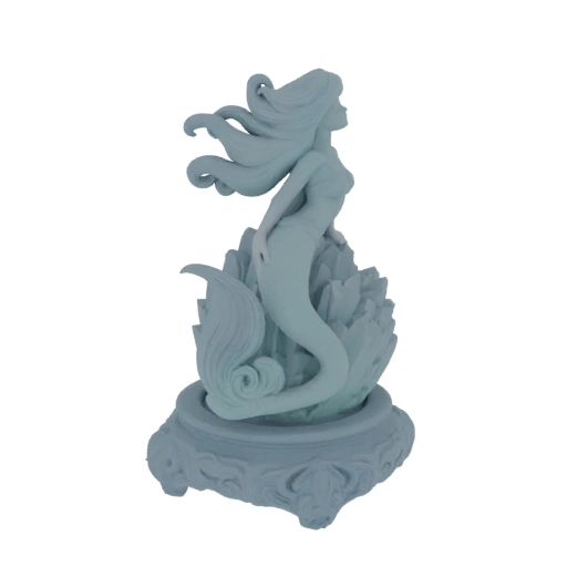 Mermaid on Crystal Formation Figurine