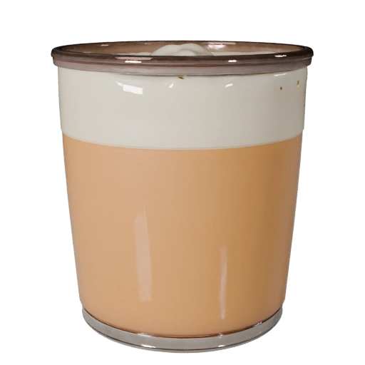 Smoothie Tea Mug Realistic 3D model, three-quarter studio render, showing glass, container shape.