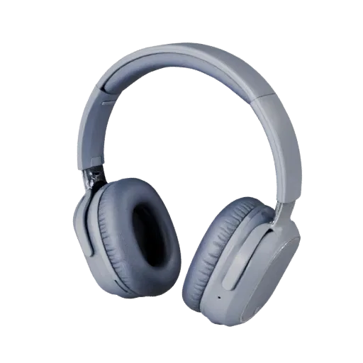 Wireless Headphones 3D model, three-quarter front view, AR viewer studio render, showing soft ear pads, wearable scale.