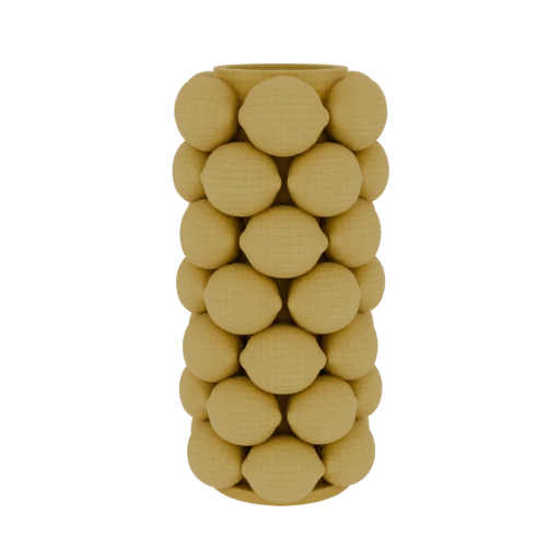 Lemon Pattern Cylinder Vase