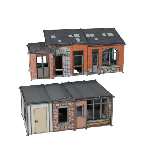 Kit de Apartamento Modular Estilizado 3D - Activo para Juegos