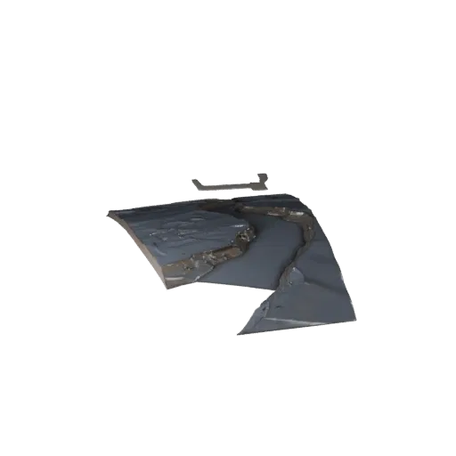 Modular River Segment Unreal Engine 3D model, top-down viewport view, showing wet stone, water edges.