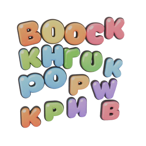 Russian Bubble Letters
