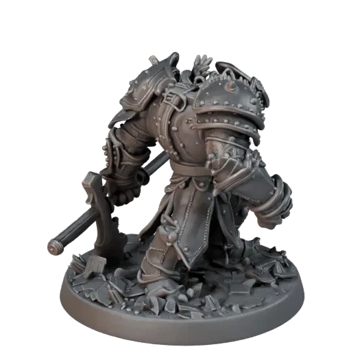 Monster Beast Miniature high poly 3D model preview showing silhouette, studio close-up view, pose and resin detail
