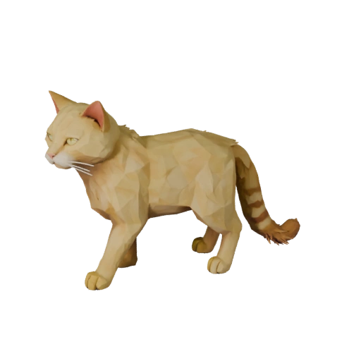 Low Poly Persische Katze 3D-Modell - Unity Game Asset mit FBX | PBR