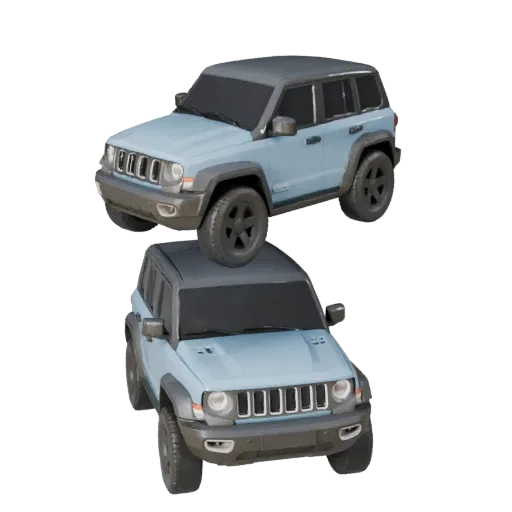High Poly Jeep Style Suv 3D Model for Studio Renders