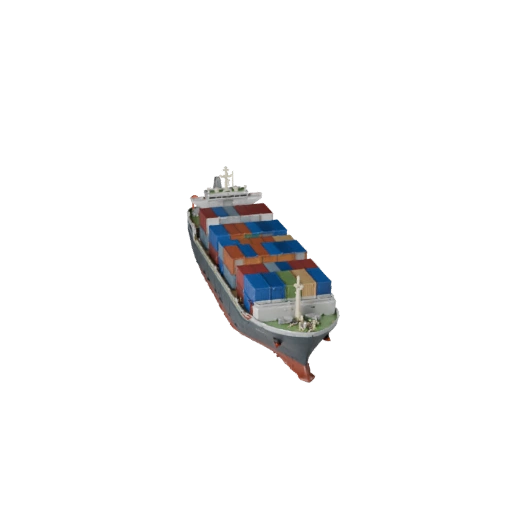3D модель контейнеровоза для Blender и игр - PBR ассет