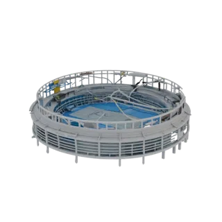 Modèle 3D Petite arène sportive Loujniki, Moscou, vue de dessus