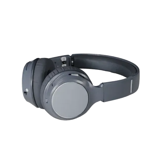 Sports Noise Canceling Headset 3D model, three-quarter front view, AR viewer studio render, showing detail and scale.