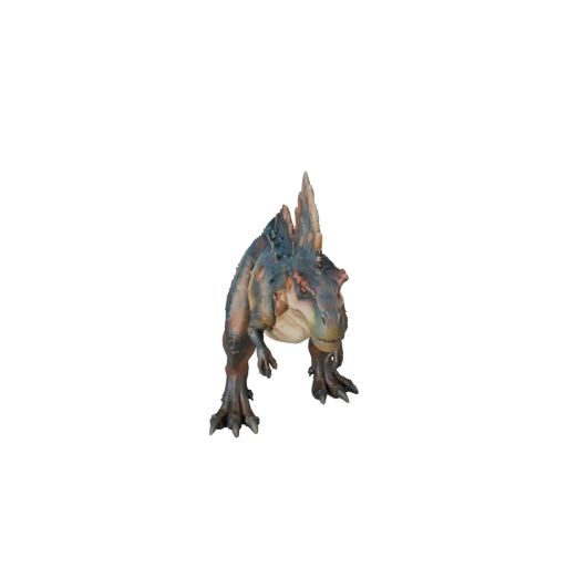 Мультяшный Дилофозавр 3D Модель - Стилизованный Ассет для Анимации