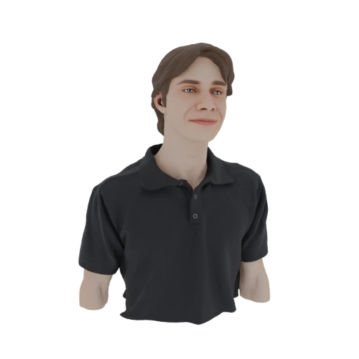 Young Man in Polo Shirt 3D Model