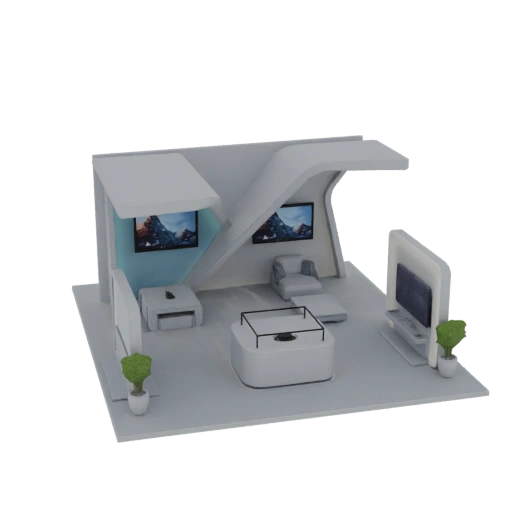 Futuristic Home Entertainment Booth