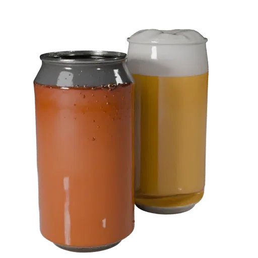 Beer Can 3D model, three-quarter front view, Unity viewport, showing glass, container shape.