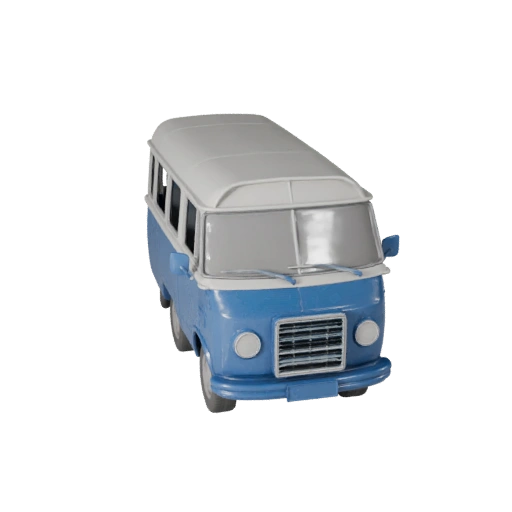 Modelo 3D STL de Van Retrô Imprimível - Exibição e Colecionáveis