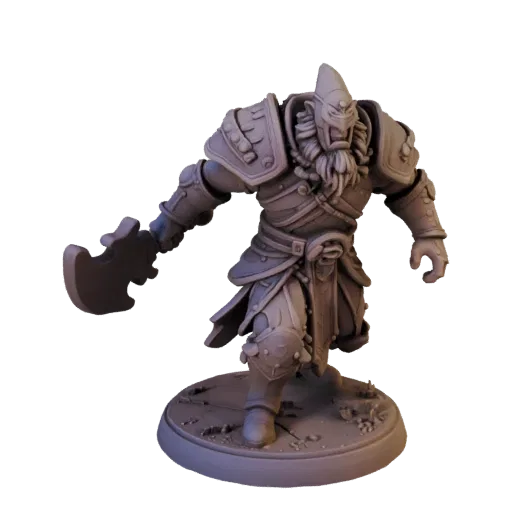 Monster Wizard Miniature STL printable 3D model preview three-quarter display angle, pose and resin detail