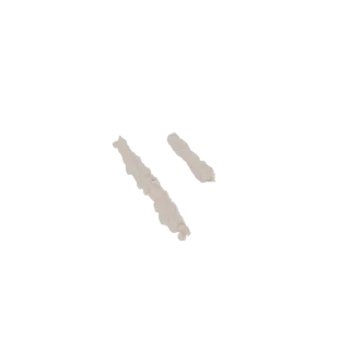 A 3D render of two distinct, white lines of cocaine arranged diagonally on a white background.