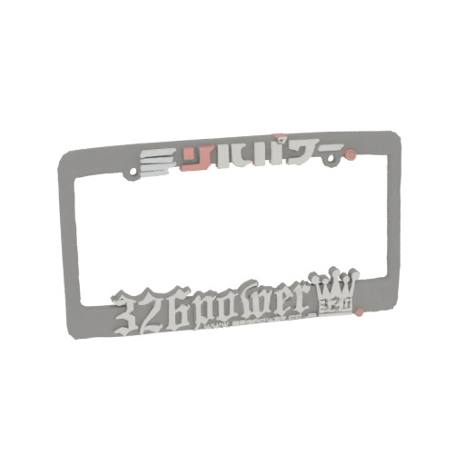 326POWER License Plate Frame