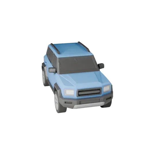Low Poly Compact Suv 3D Model for Unity & Unreal Games