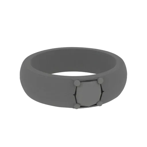 Solitaire Engagement Ring print ready 3D model, top-down studio render, showing ring form, surface, and scale cues.
