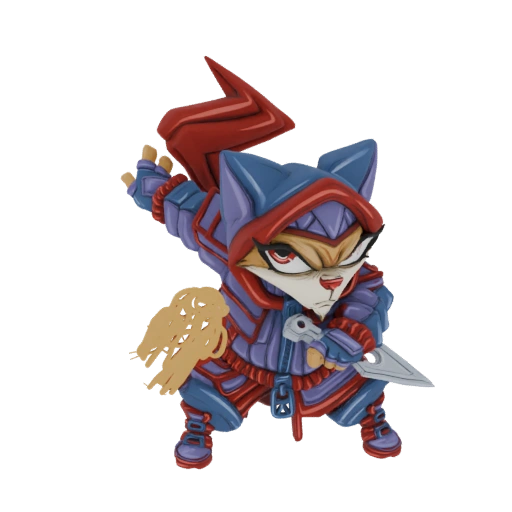 Ninja Cat Warrior 3D Model