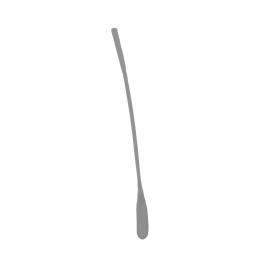 Preview render of a 3D model depicting an abstract, flowing swirl in shades of grey.