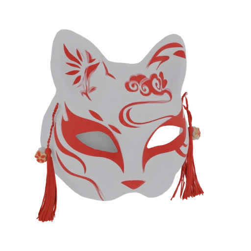 Kitsune Mask with Tassels