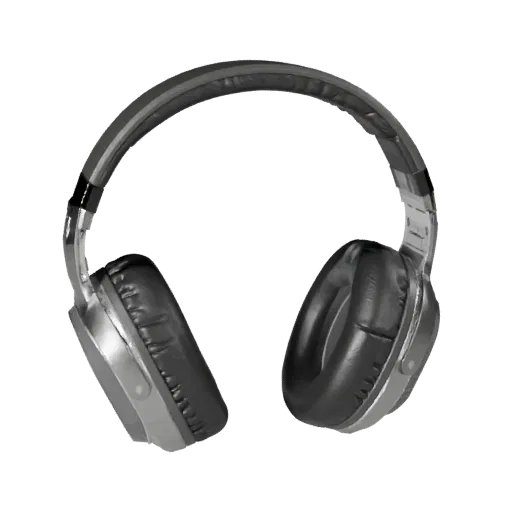 Sports Headphones Low Poly 3D model, game viewport three-quarter view, showing soft ear pads, wearable scale.