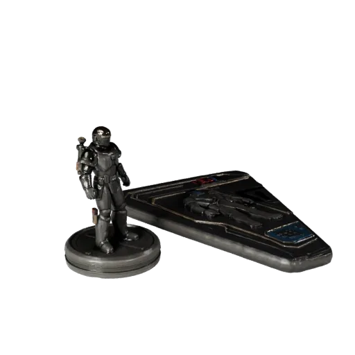 Sci-Fi Unit Marker high poly 3D model preview showing scale, studio close-up view, icon shape and table readability