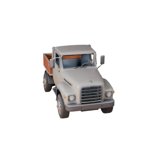 Caminhão de Carga Vintage 3D Model - PBR de Transporte Pronto para Jogo