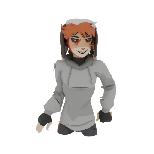 Anime Bunny Girl Hoodie 3D Model