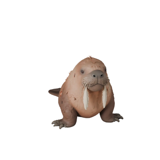 3D модель моржа для Blender - PBR ассет с текстурами | Бесплатно