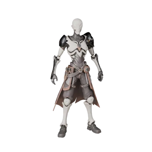 Anime Arcane Mage 3D Charakter, Engine-Viewport-Ansicht, Unreal Engine-fertiger Asset mit stehender Pose und PBR